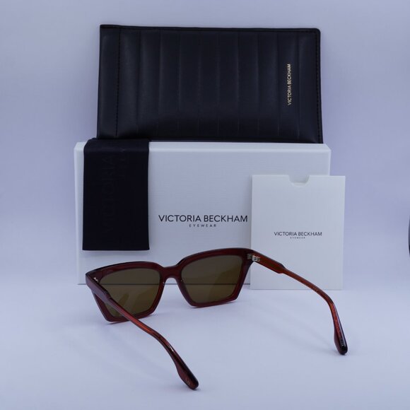 Victoria Beckham VB661S 610 Cat Eye Sunglasses – Red/Brown - Picture 5 of 8